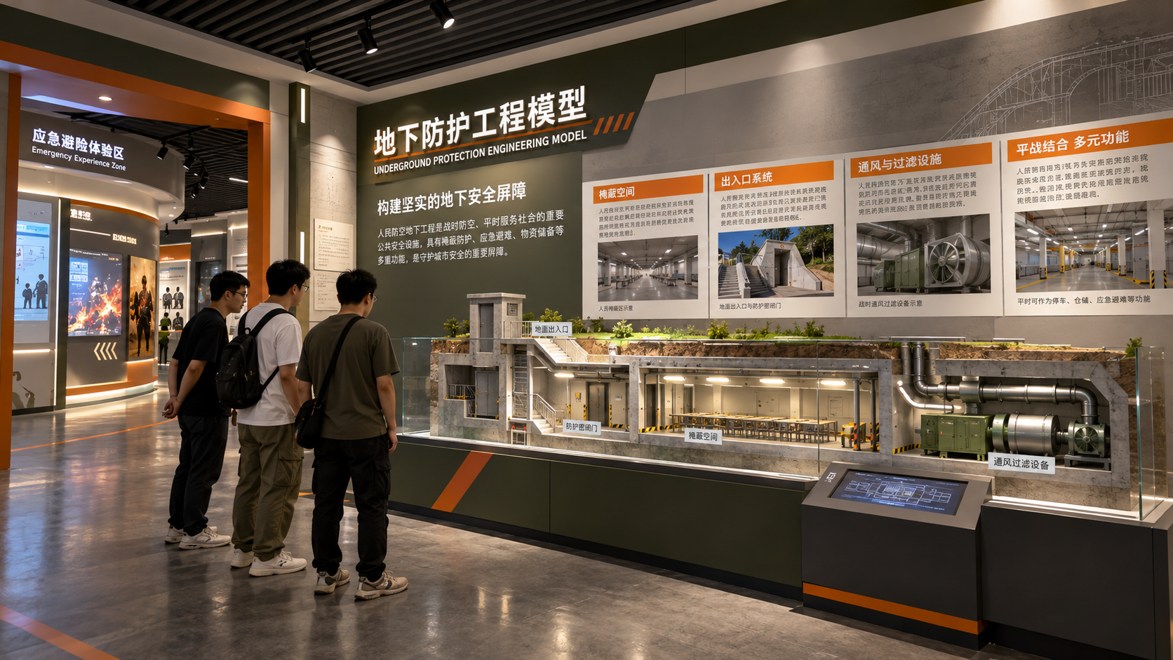 地下防护工程模型区效果图