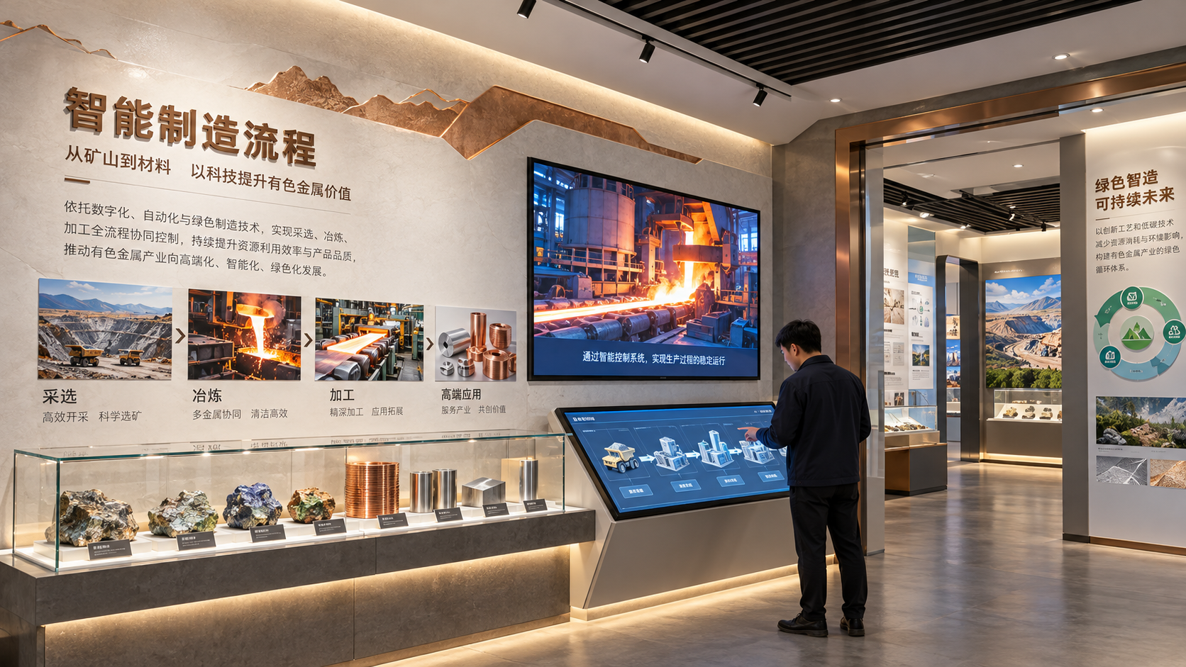 榆林有色金属企业展厅项目效果图