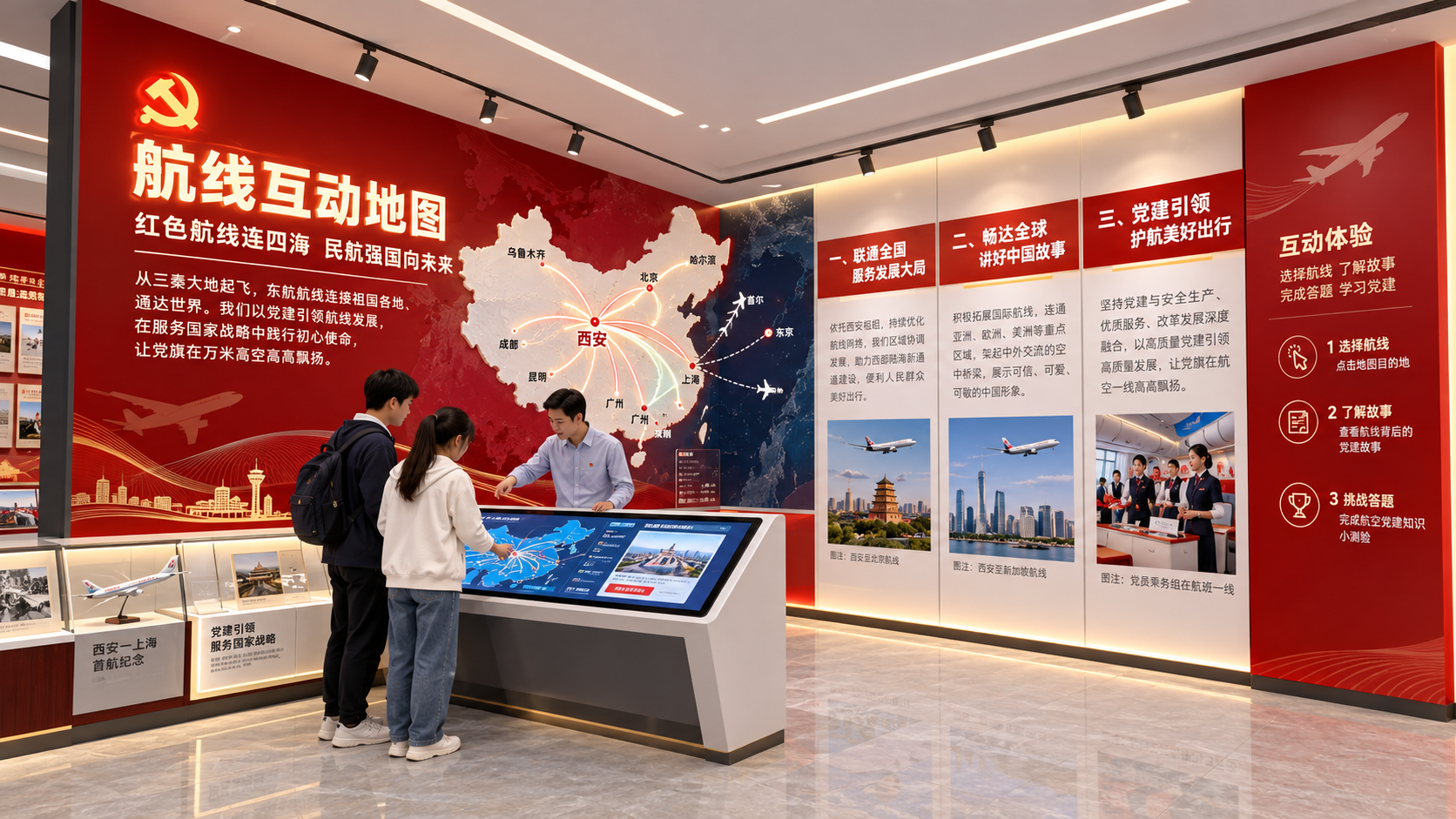 航线互动地图效果图