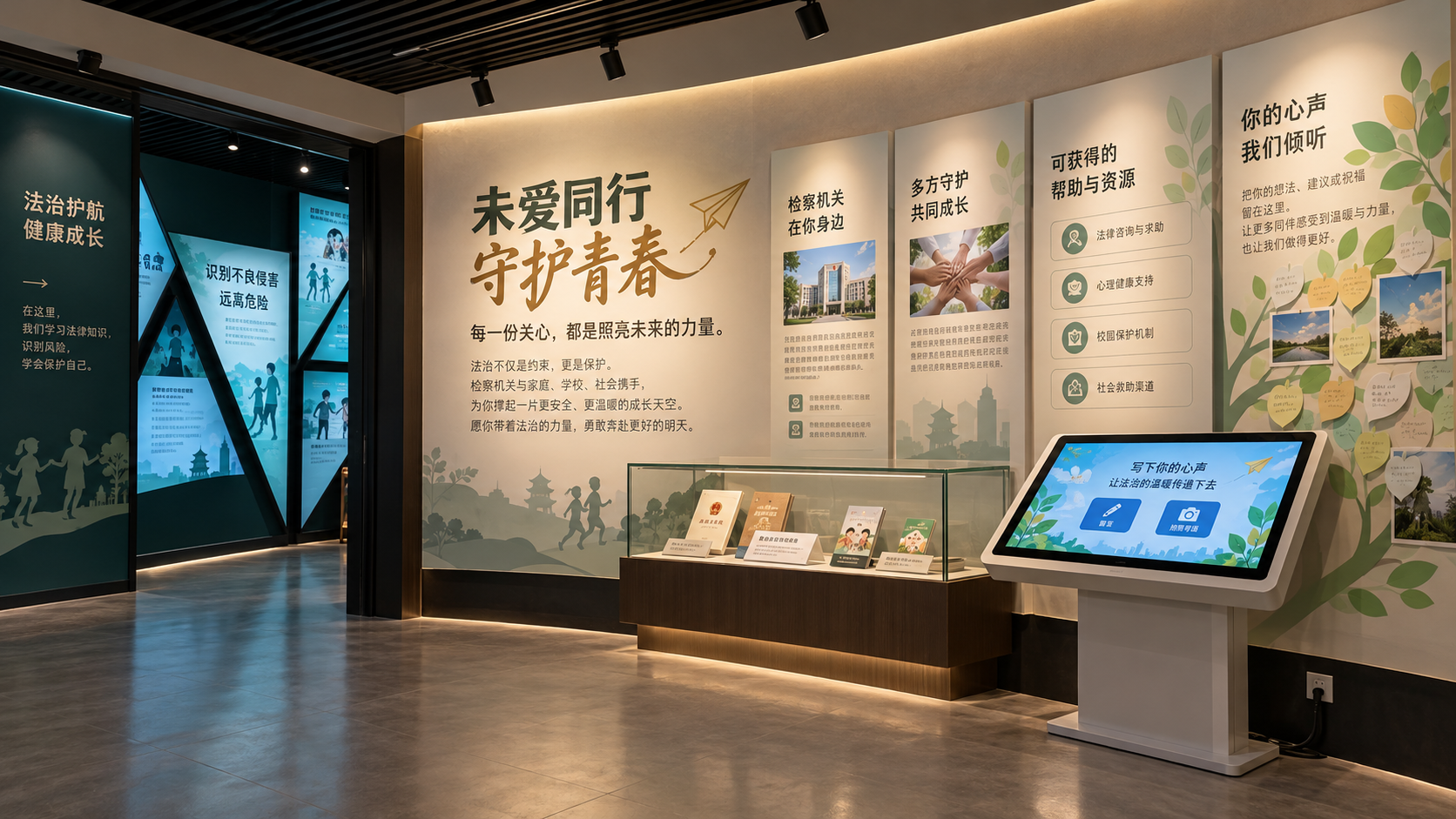 出口与留言区效果图