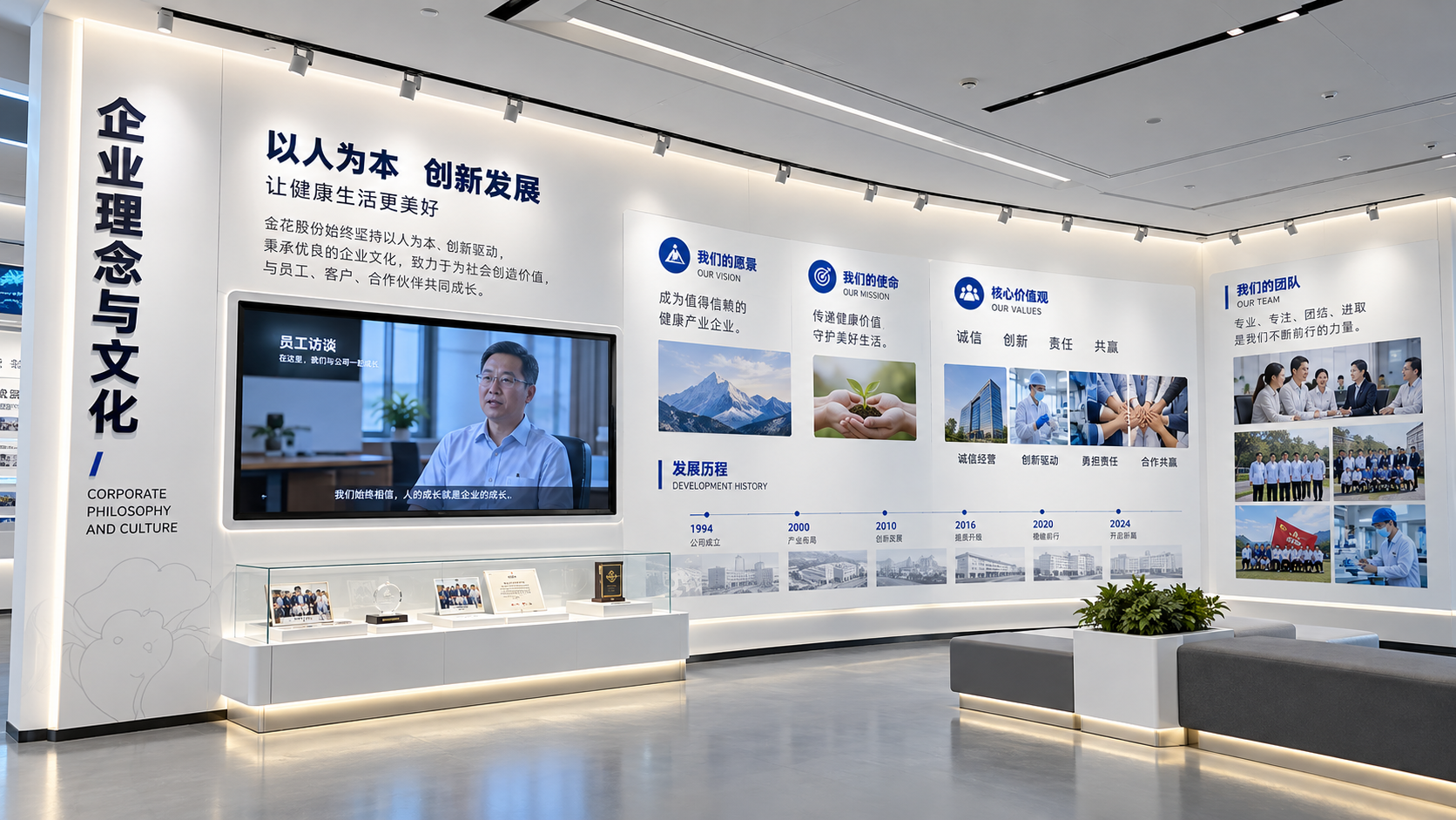 金花股份企业展厅项目效果图