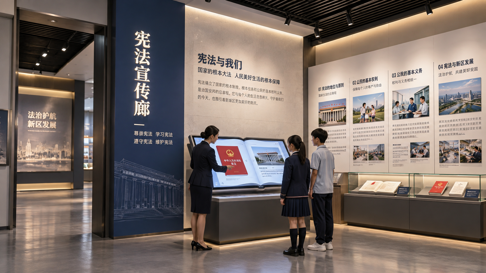 宪法宣传廊区效果图