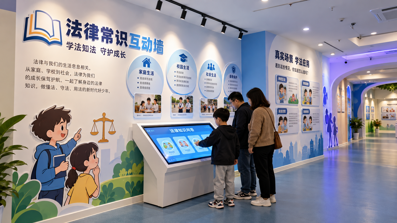法律常识互动墙区效果图