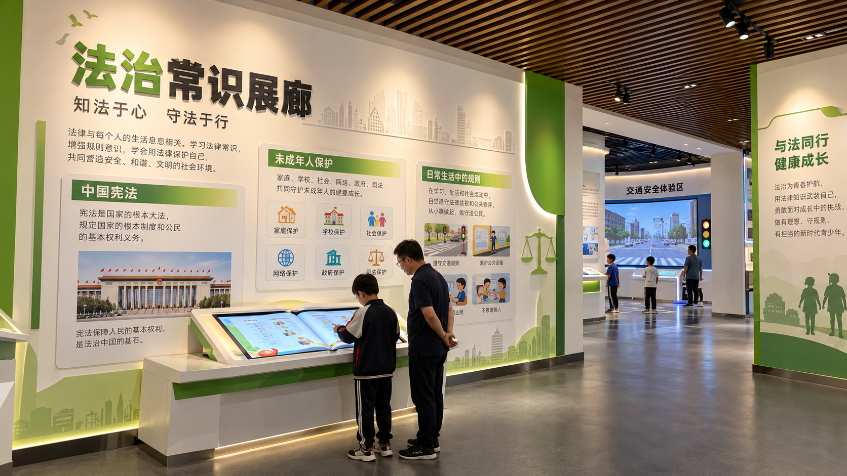 法治常识展廊区效果图
