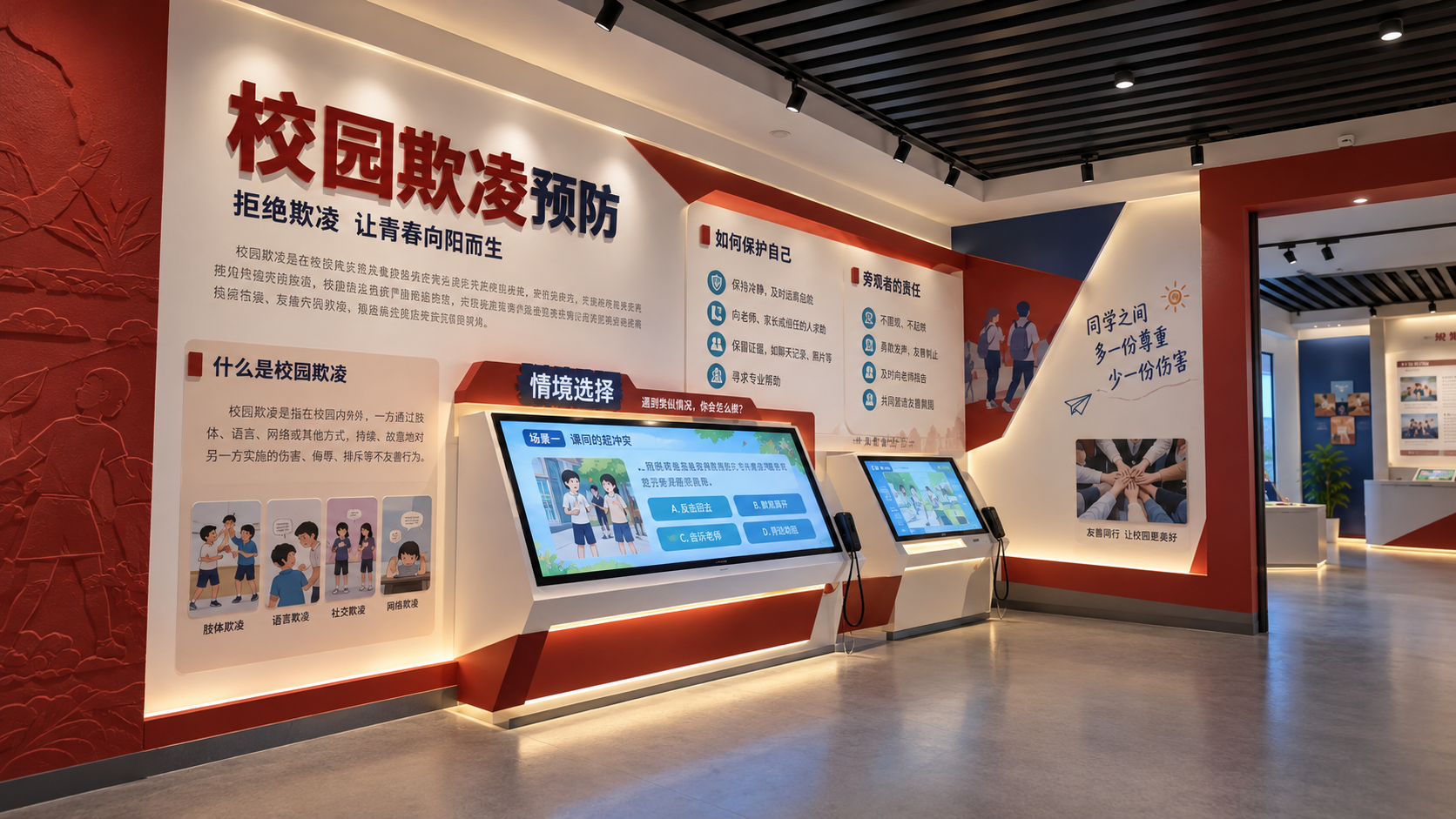校园欺凌预防区效果图