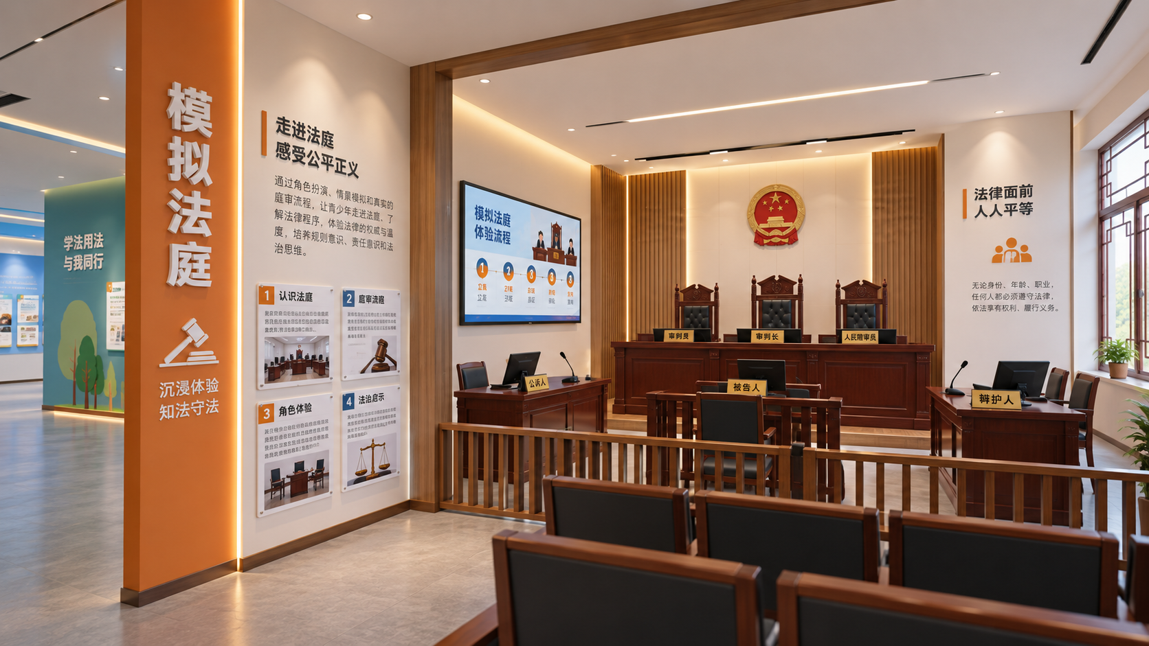 模拟法庭区效果图
