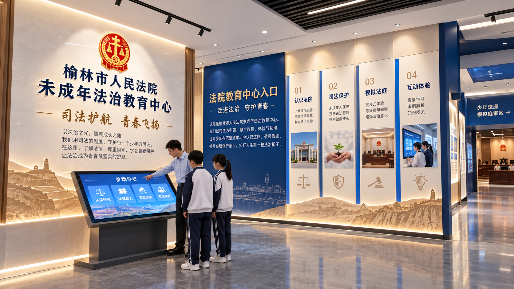 法院教育中心入口区效果图