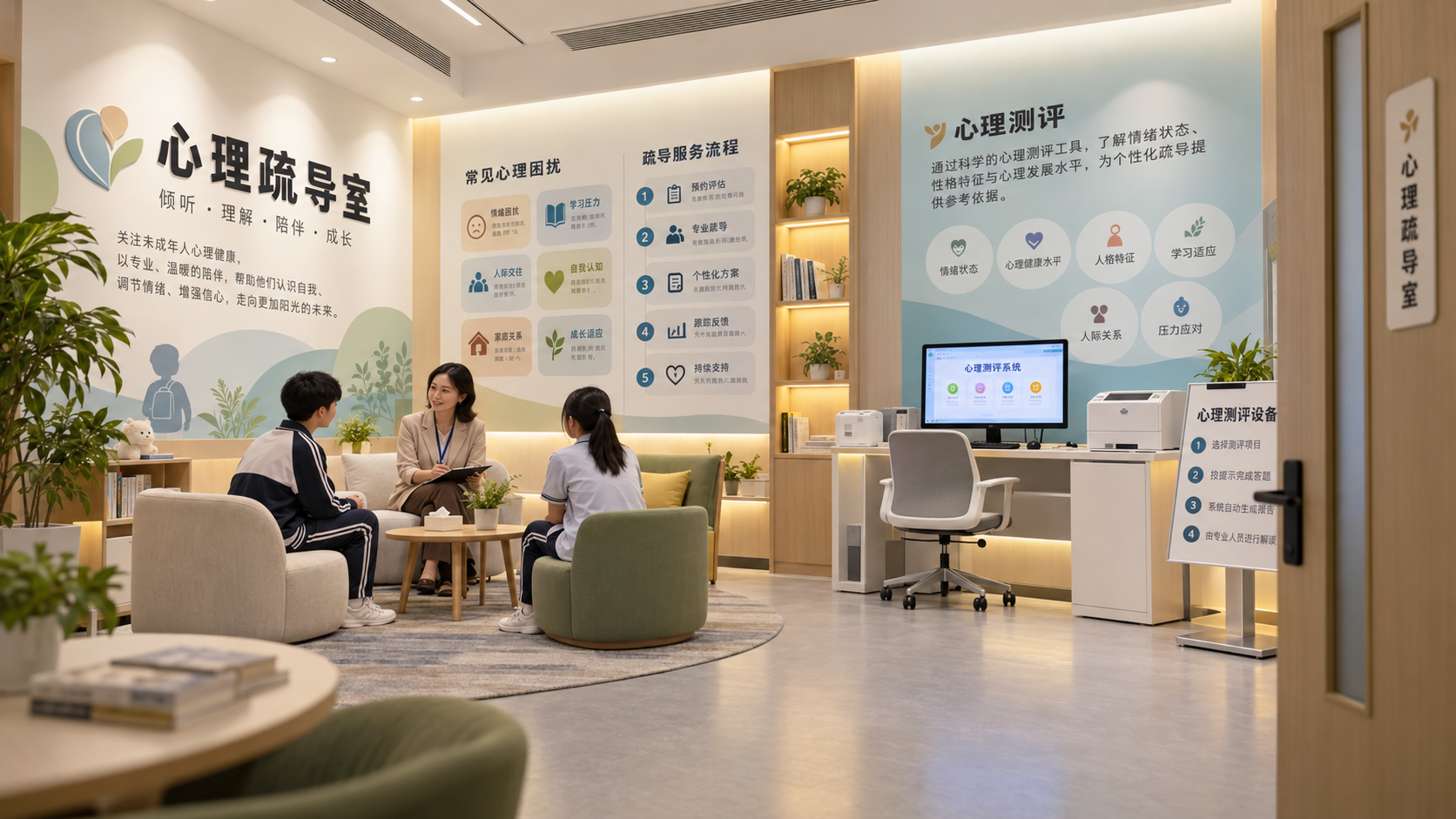 心理疏导室区效果图