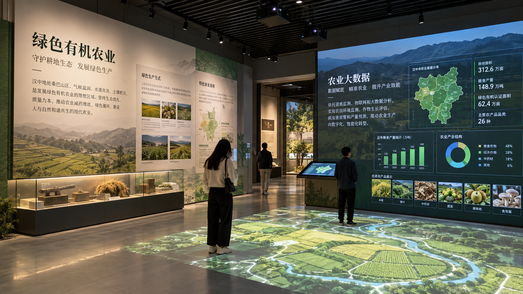 汉中农业及中药材展厅项目效果图