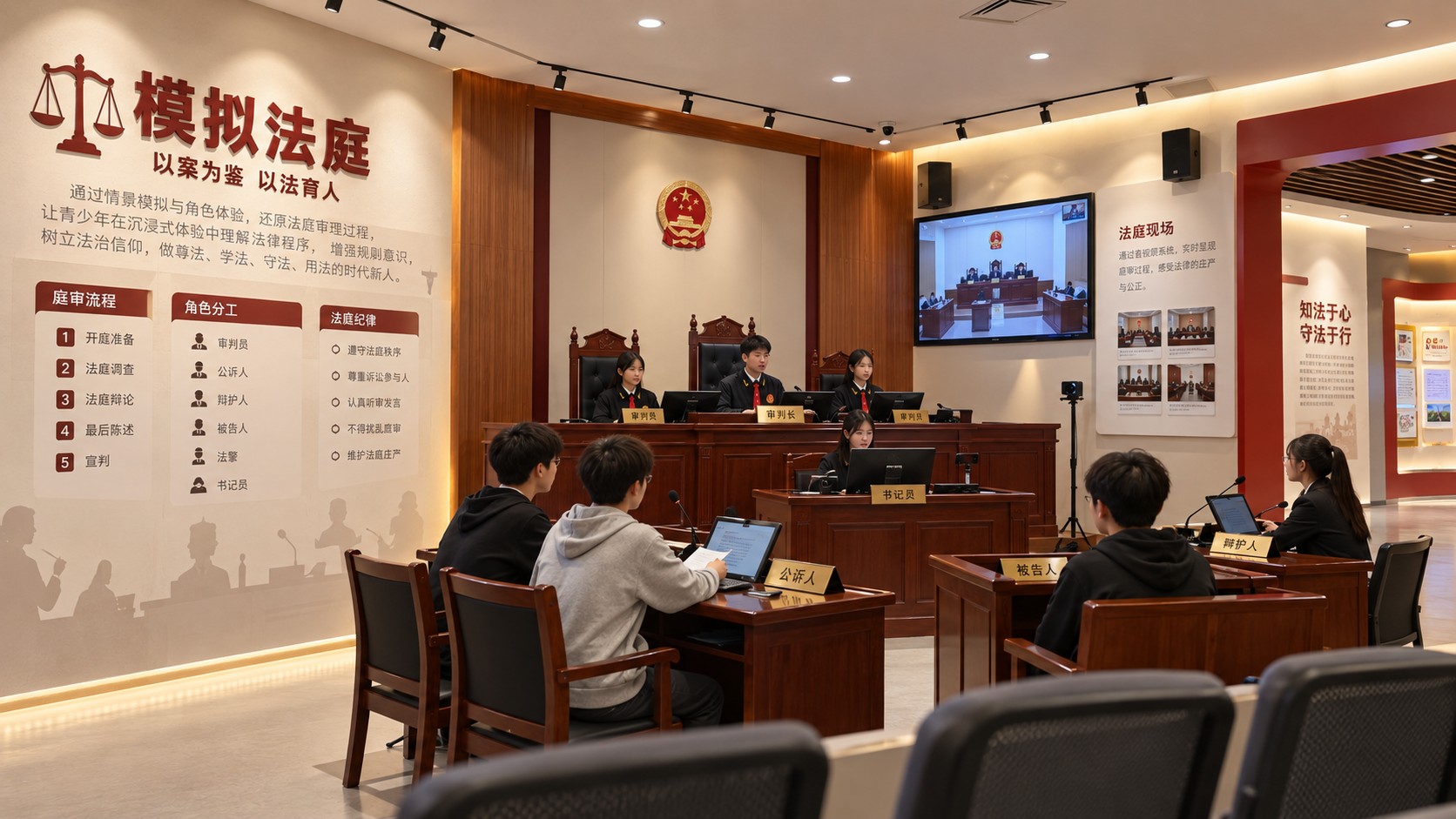 模拟法庭区效果图