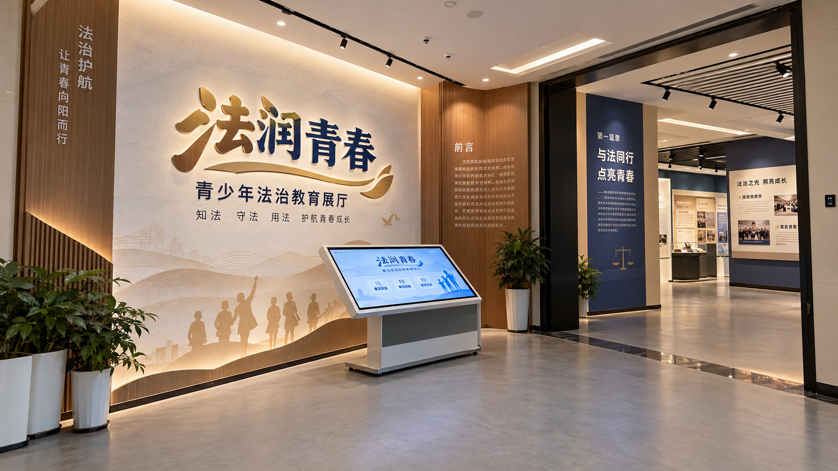 法院内入口区效果图