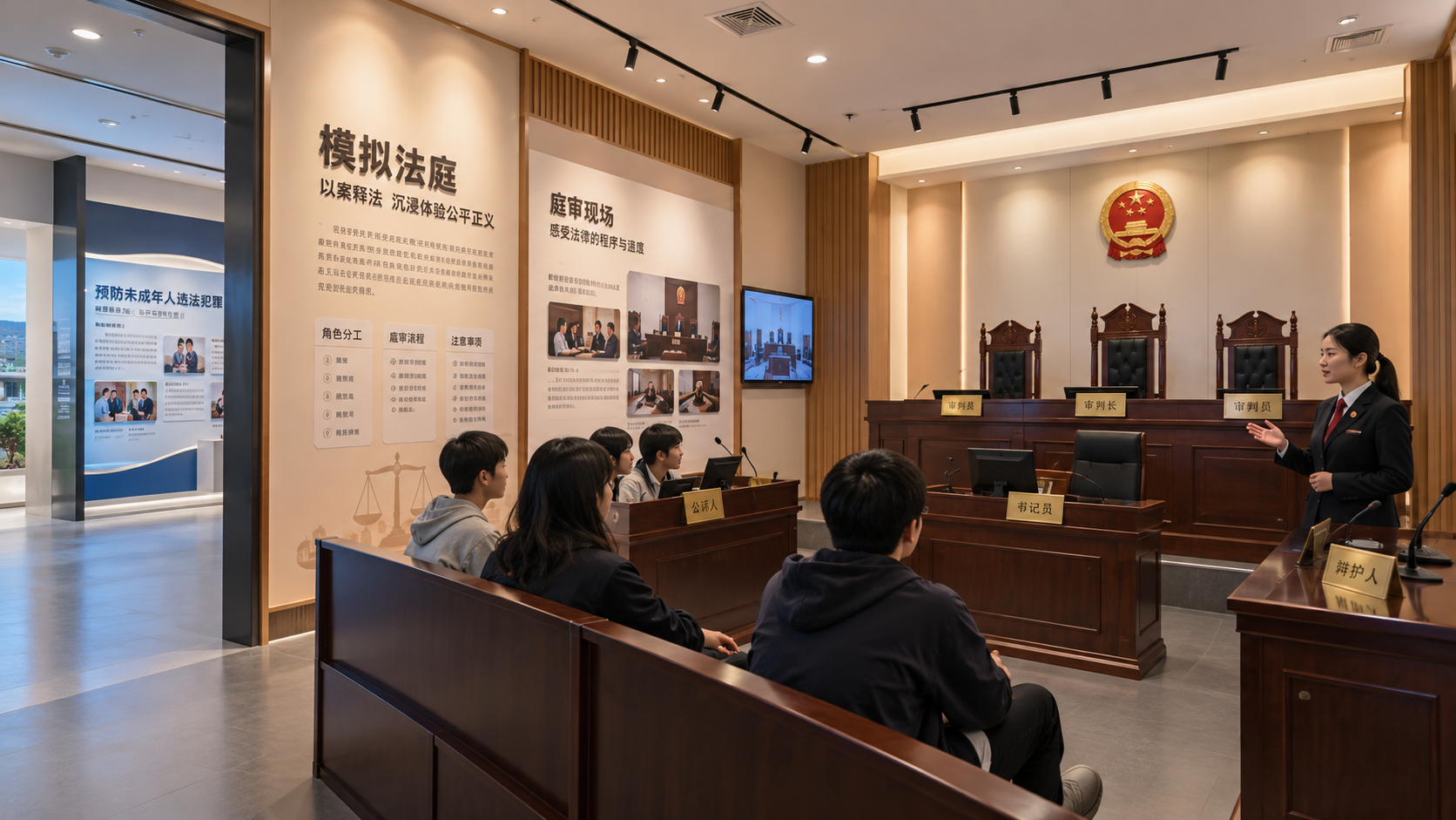 模拟法庭区效果图