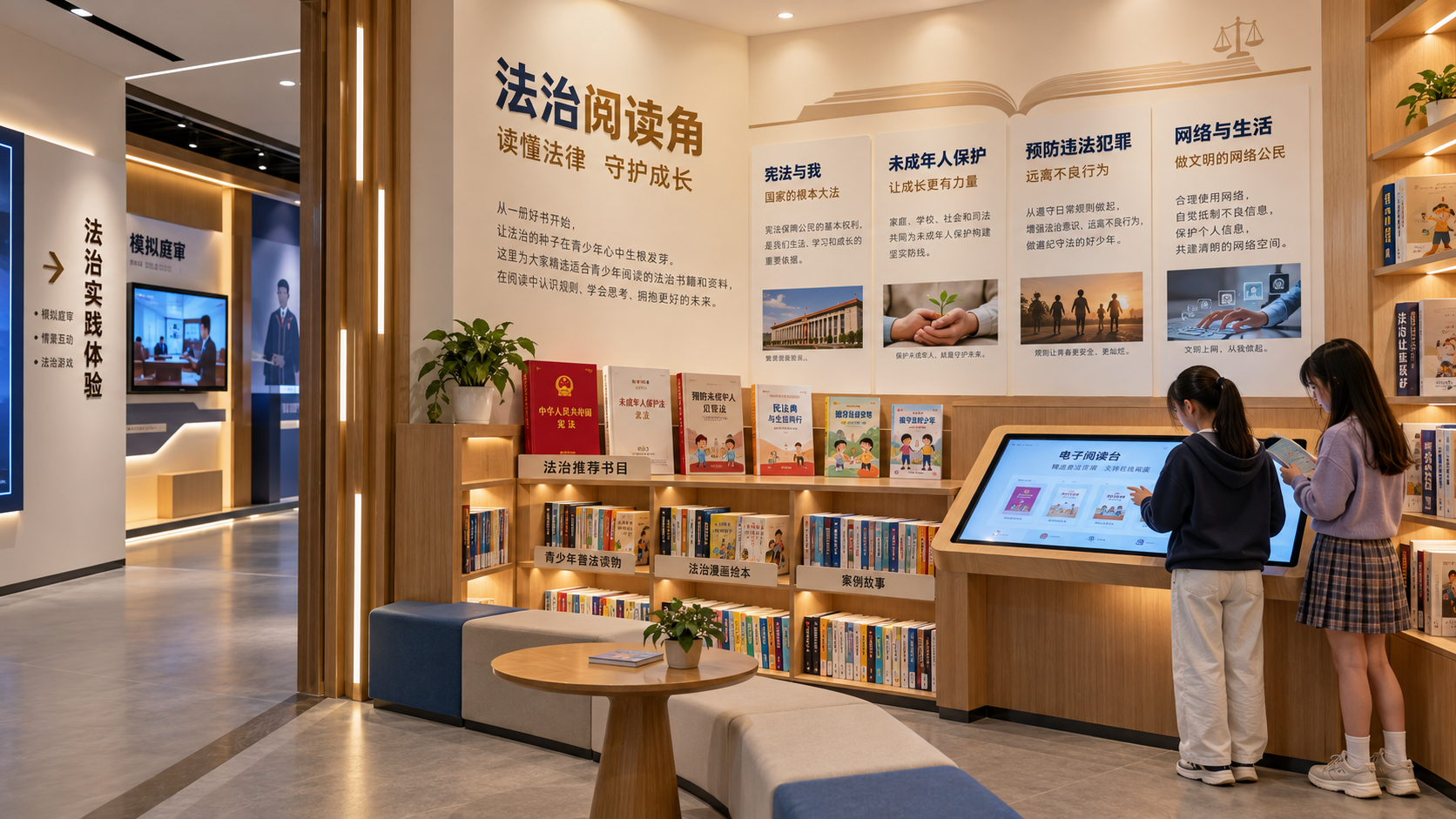 法治阅读角区效果图