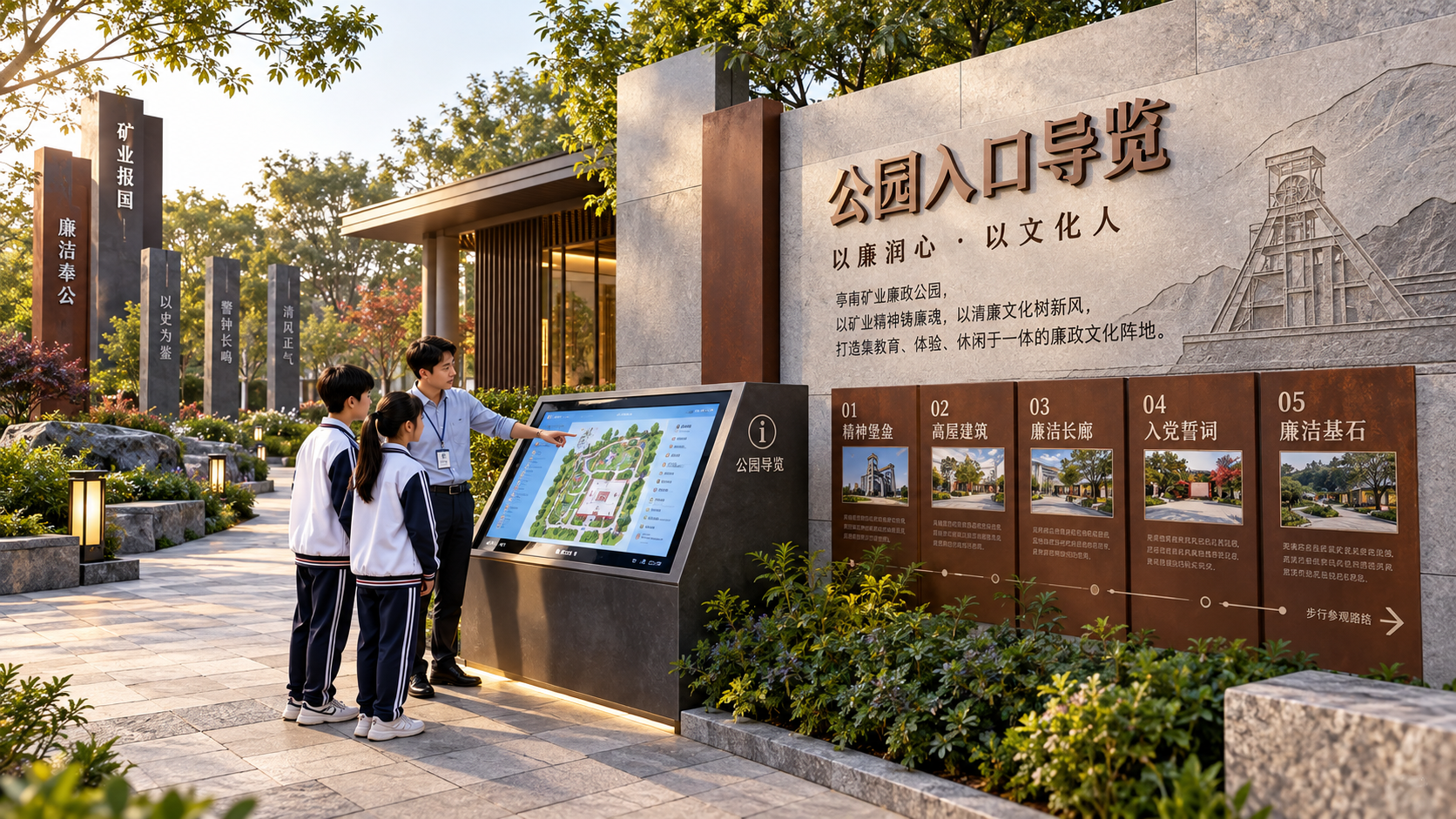 公园入口导览效果图