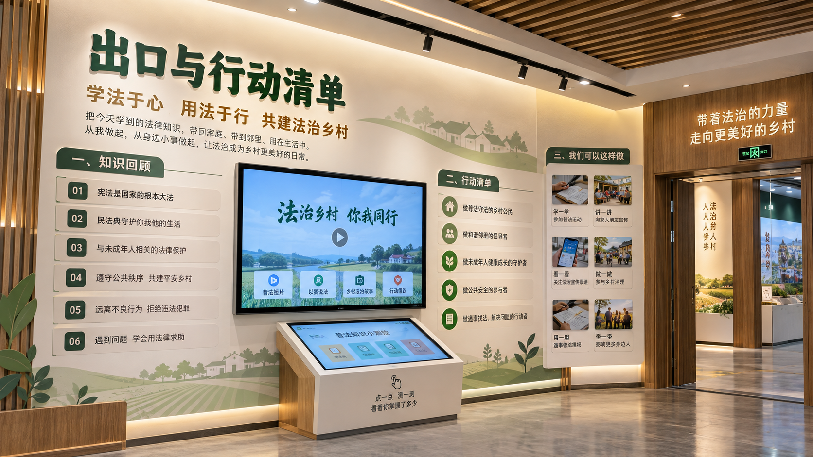 出口与行动清单区效果图