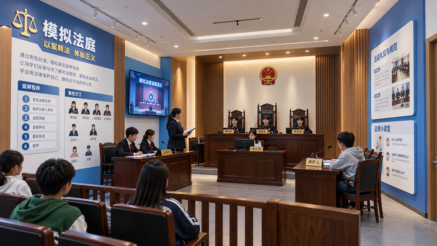 模拟法庭区效果图