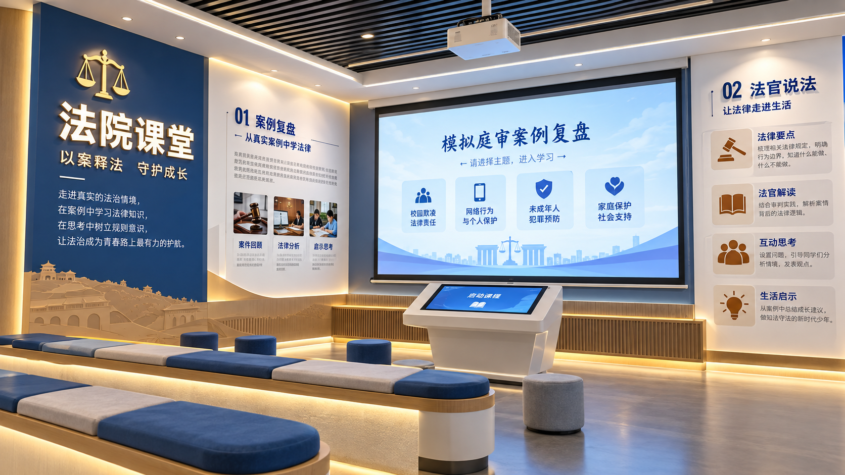 法院课堂区效果图