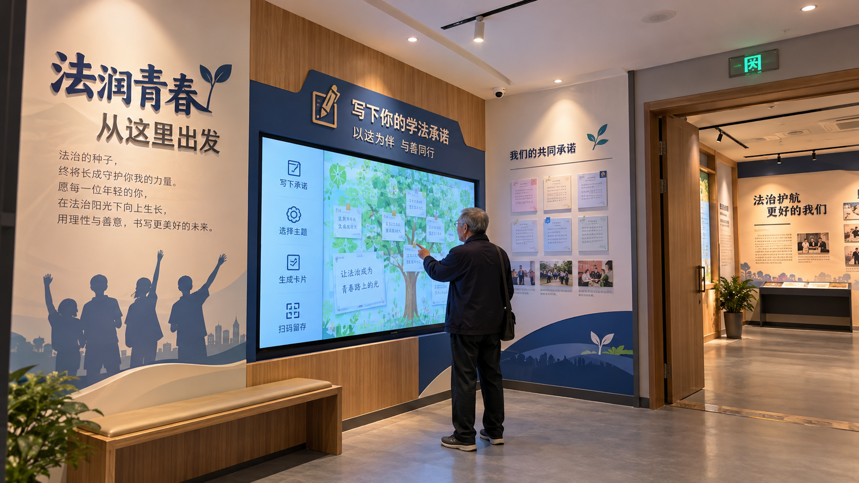出口与学法承诺区效果图