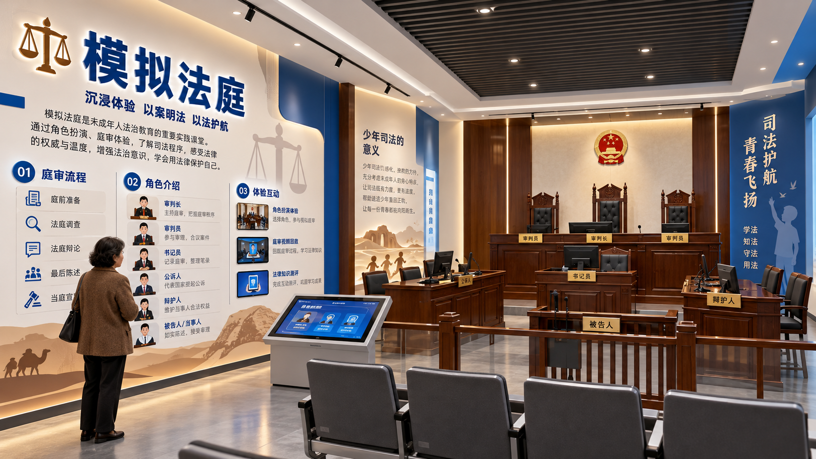 模拟法庭区效果图