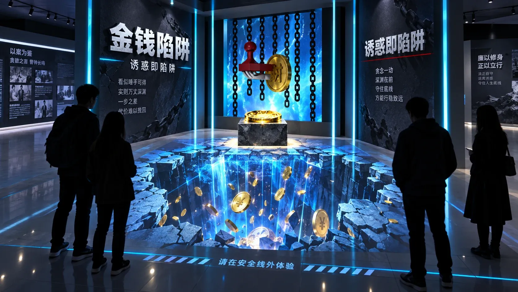 官网-1-金钱陷阱投影警示展项 · 配图 1