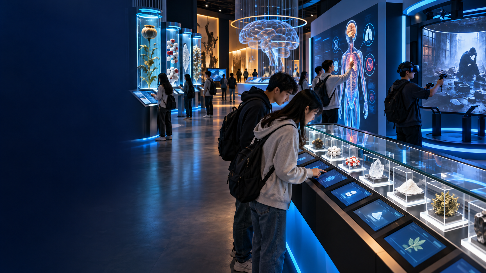 禁毒教育主题展厅概念示意