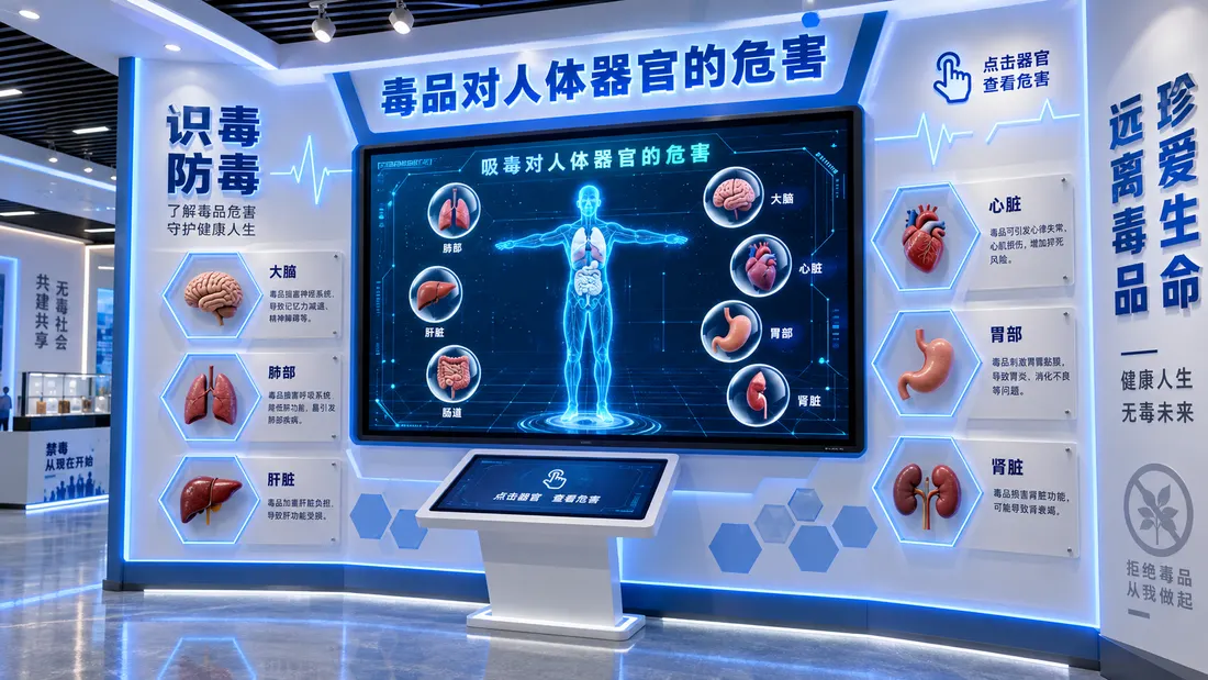 毒品对人体器官的危害(横屏)