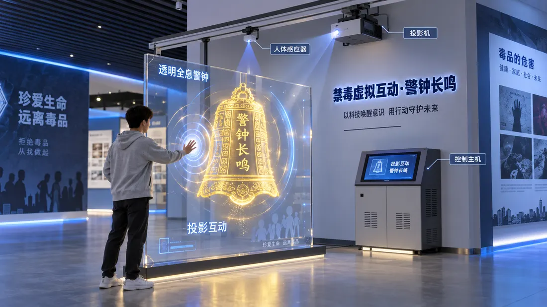 禁毒虚拟互动“警钟长鸣