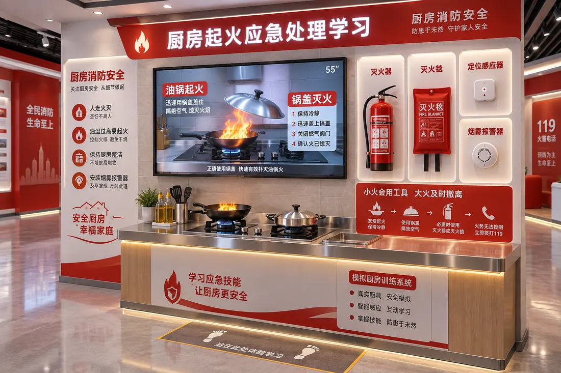 厨房起火应急处理学习
