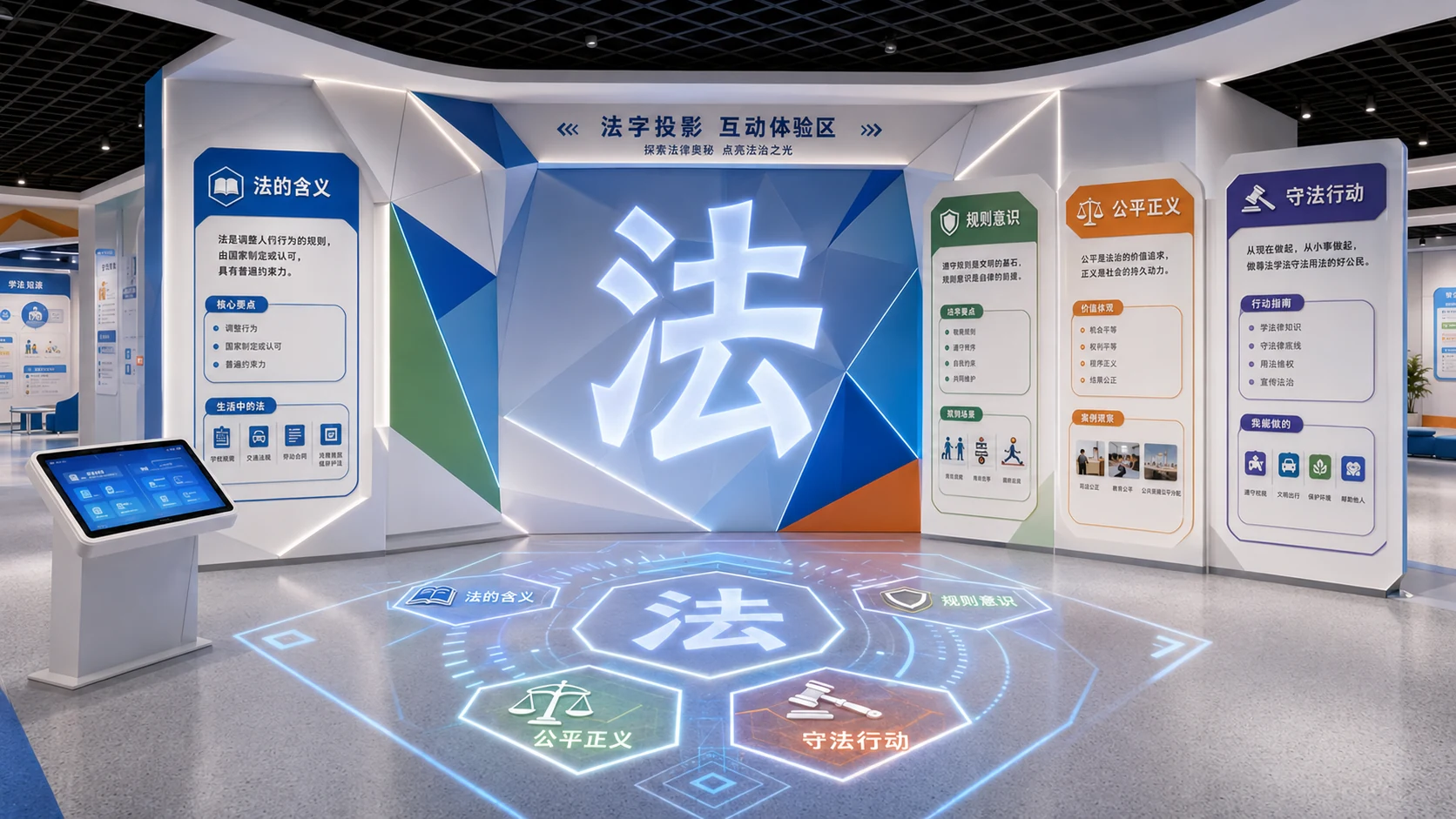法治教育展厅概念示意